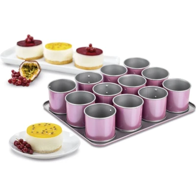Afbeelding van Dr. Oetker Bakplaat met 12 mini cake vormpjes creative studio Ø 80cm
