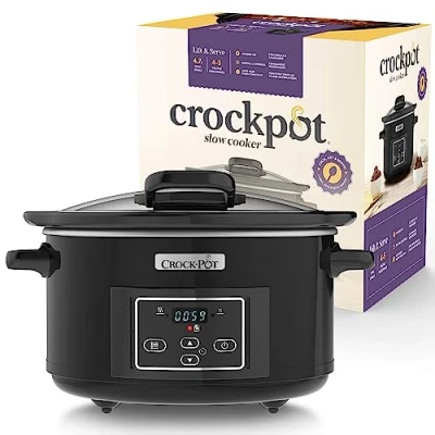 Afbeelding van CrockPot Slow Cooker zwart 4,7L Klapdeksel new DNA