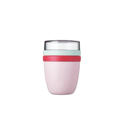 Afbeelding van Mepal Limited Edition Ellipse Strawberry Vibe handige 500ml muesli kopjes yoghurt meeneem vriezer, magnetron en vaatwasser bestendig 700ml