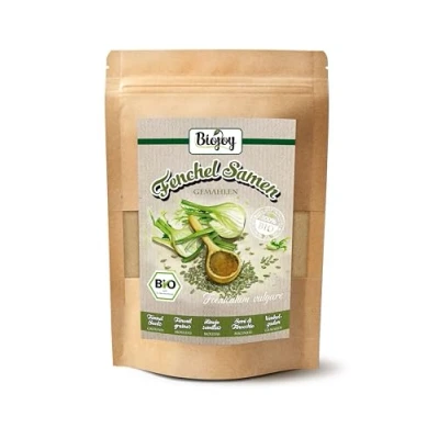 Afbeelding van Biojoy Biologische gemalen venkel (250 g), venkelpoeder, zonder toevoegingen (Foeniculum vulgare)