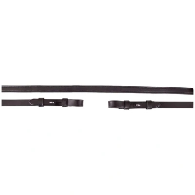 Afbeelding van BR Teugel Dressuur Leer/rubber 16mm Blind Zwart/Zilver Full