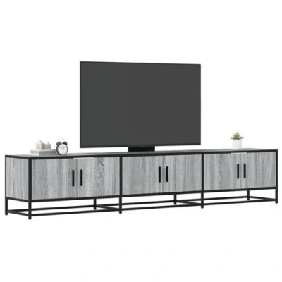 Afbeelding van vidaXL Tv meubel 210x35x41 cm bewerkt hout grijs sonoma eikenkleurig