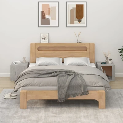 Afbeelding van Nachtkastjes 2 st 50x39x47 cm betongrijs