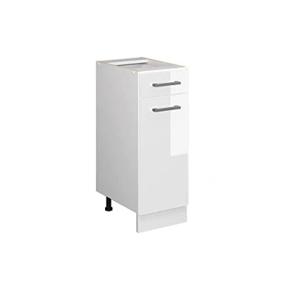 Afbeelding van Vicco Keukenonderkast R Line, Wit/Wit, 30 cm zonder werkblad
