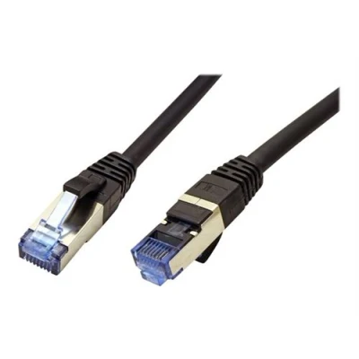 Image de VALUE Cordon de raccordement RJ 45 (M) pour 5 m SFTP PiMF CAT 6a sans halogène moulé crochet bloqué noir