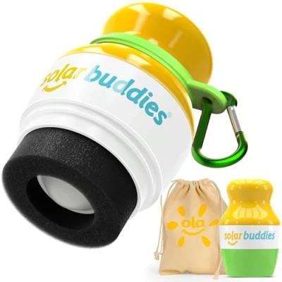 Afbeelding van Groene tas Set voor Solar Buddies Hervulbare Roll On Sunscreen Applicator Bag Bundel met Carabina Clip Gezinnen, Kinderen, Volwassenen, Reizen