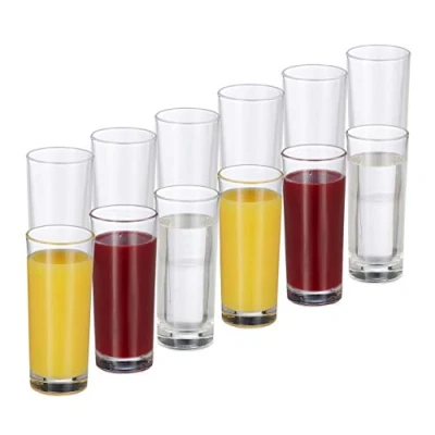 Afbeelding van Relaxdays longdrinkglazen glazen set van 12 300 ml waterglazen drinkglazen