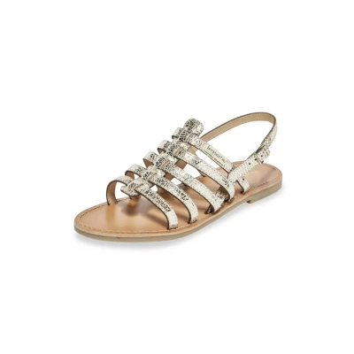 Afbeelding van Les Tropeziennes par M Belarbi Hikano Sandalen, Dames, Maat: 40, Or craquele Leer