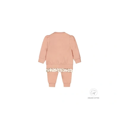 Afbeelding van Dirkje Set 3 delig Shirt + Broek Vest Dusty Pink Maat 62