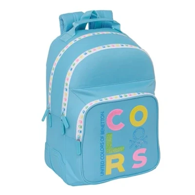 Afbeelding van Schoolrugzak Benetton Spring Celeste 32 x 42 15 cm