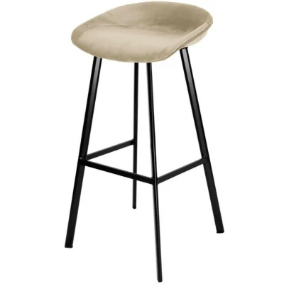 Afbeelding van Finn barkruk velvet 80 cm champagne