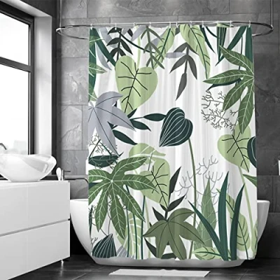 Afbeelding van Loti Living Douchegordijn Anti Schimmel Jungle Inclusief ringen Waterdicht Polyester 180x200 cm