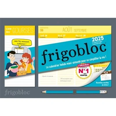 Image de Frigobloc Hebdomadaire compact 2025 Calendrier d&#039;organisation familiale/ sem