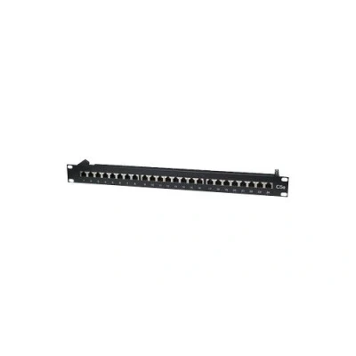 Image de Intellinet Platine de brassage CAT5e blindée, 24 ports, FTP, 1U, blocs terminaison à impact angle droit accès par le haut Tableau connexions CAT 5e STP RJ 45 X noir 1U 19&quot;