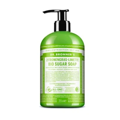 Afbeelding van Dr. Bronner ́s BIO Sugar SOAP 355ML Douchegel zitronengraslimette, Dames, Maat: 355 ml, Zitronengras limette