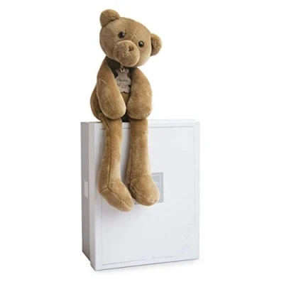 Afbeelding van Histoire d&#039;Ours Knuffelbeer Sweety Beer ‎ bruin 22 cm knuffeldier met lange benen cadeau idee voor geboorte baby meisjes of jongens geschenkdoos HO2146