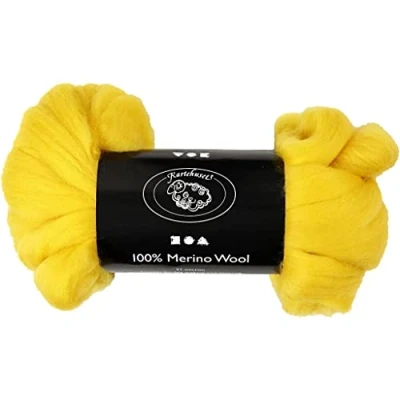Afbeelding van Merino wol, 21 micron, sun yellow, Zuid Afrika, 100 gr