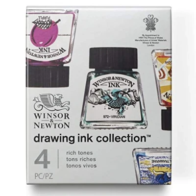 Afbeelding van Winsor &amp; Newton Drawing Ink Collection X4 Rich Tones Set