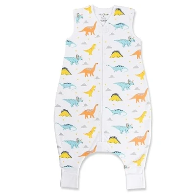 Afbeelding van babyslaapzak met voeten 6 18 maanden, 1,0 TOG van biologisch katoen pijpen tweeweg ritssluiting, slaapzak voor meisjes en jongens