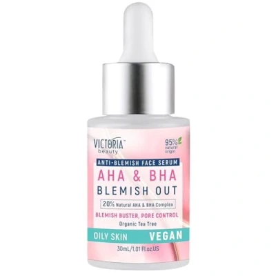 Afbeelding van Victoria Beauty AHA + BHA blemish Out Anti Face Serum Onzuiverheden Gezichtsserum Huidverzorging Puistjesbestrijder Poriecontrole 30ml
