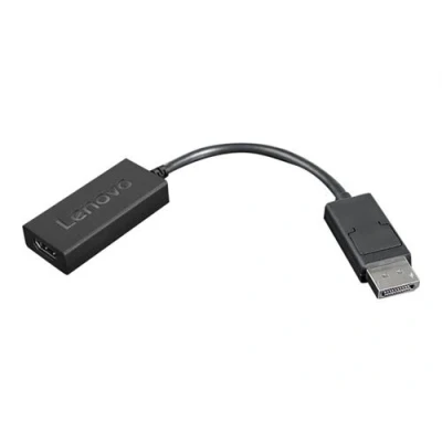 Image de Lenovo Adaptateur vidéo DisplayPort mâle pour HDMI femelle 22.5 cm noir support 4K IdeaCentre 5 14; ThinkCentre M70a Gen 2; M70q M70s 3; M75t V50t 2 13
