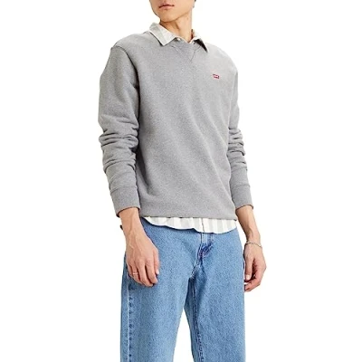 Image de Levi&#039;s New Original Crew Sweatshirt Homme, Chisel Grey Heather, S