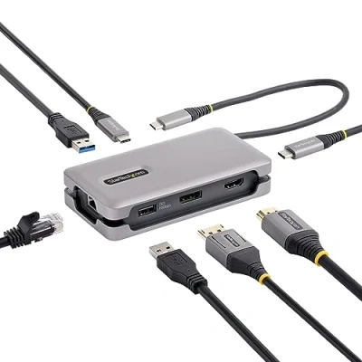 Afbeelding van USB C adapter Startech DKT31CH2CPD3 Grijs