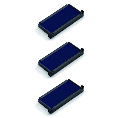 Afbeelding van 3 inktpatronen 6/4912 blauw voor Trodat Printy 4912, 4912t, 4952, 4992 xprint stempels, inkt op waterbasis, schone voetafdruk, ideaal het bijvullen van stempelkussens