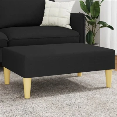 Afbeelding van Voetenbank 77x55x31 cm stof zwart