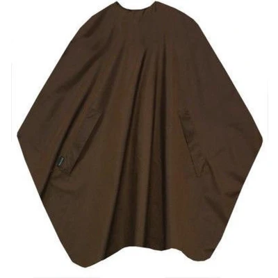 Afbeelding van Trend Design Kapmantel Classic button bruin 135x150cm Haibu by Kapperskorting.com