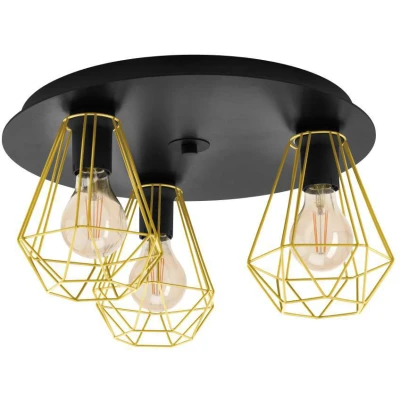 Afbeelding van EGLO Tarbes 2 Plafondlamp E27 Ø 45 cm Zwart/Goud