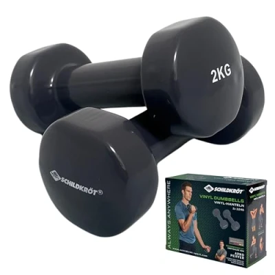 Afbeelding van Schildkröt Fitness 1 paar halters van vinyl, 2,0 kg, grijs, 960206