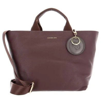 Afbeelding van MANDARINA DUCK Leren Schoudertas Shopper Mellow Leather Crossover Balsamic Bruine