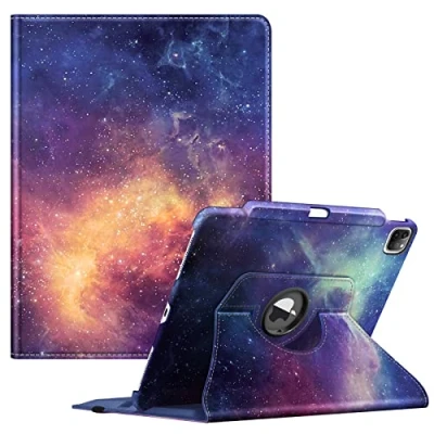 Afbeelding van Fintie Beschermhoes voor iPad Pro 12,9 2021 5e generatie/iPad 4e generatie 2020/3e 2018 360 graden verstelbare Vover hoes met potloodhouder, Auto Sleep/Wake, Galaxy