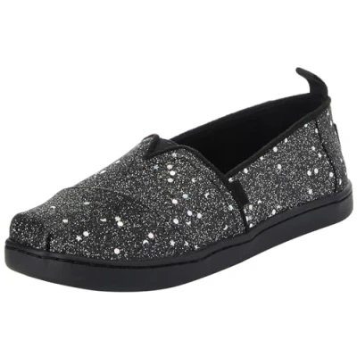 Afbeelding van TOMS Tiny_espadrille_rose goud Cosmic glitter Espadrillesmeisjes, Zwarte kosmische