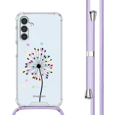 Afbeelding van iMoshion Hoesje Geschikt voor Samsung Galaxy A15 (4G) / (5G) met Koord Design Meerkleurig Sandstone Dandelion
