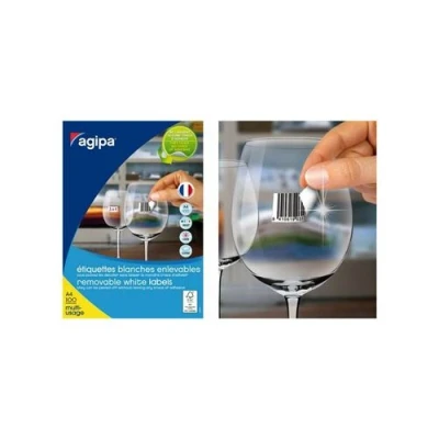Image de agipa Etiquette universelle, 105 x 37 mm, blanc