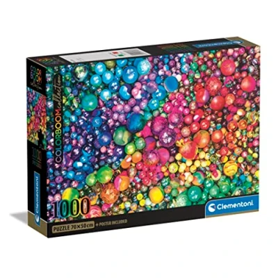 Afbeelding van Clementoni Legpuzzel Colorboom Collection Marbles Knikker Puzzel 1000 stukjes 70x50 cm Voor Volwassenen en Kinderen vanaf 14 jaar