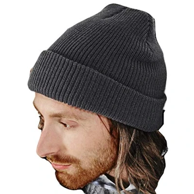 Afbeelding van Beechfield Heritage Beanie B425 Graphite Grey