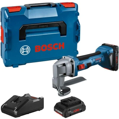 Afbeelding van BOSCH GSC 18V 16 E accuplaatschaar in L Boxx 136 (2x 4,0Ah accu + lader) 0601926301