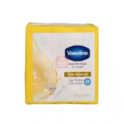 Afbeelding van Vaseline Healthy Plus Bar Soap Total Moisture 3 x 75 gram
