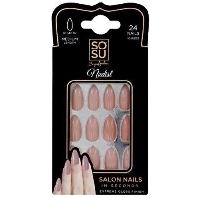Afbeelding van SOSU by SJ False nails Nudist Kunstnagels Nagels Press on Plaknagels Nepnagels 24 stuks Beste Kwaliteit