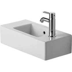 Afbeelding van Duravit Vero fontein 50x25cm 1 kraangat rechts met overloop wit