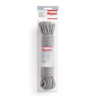 Afbeelding van Rayen Waslijn van nylon voor binnen en buiten, antislip, 20 m waslijn, grijs
