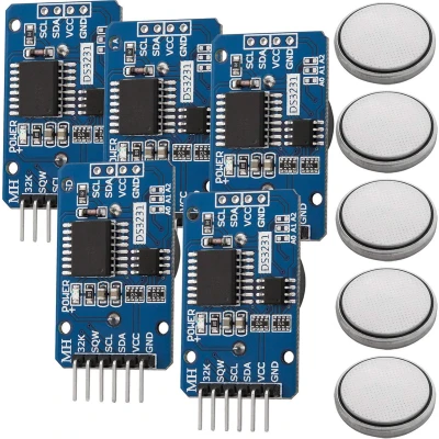 Afbeelding van AZDelivery 5 x Real Time Clock RTC DS3231 I2C compatibel met Arduino Inclusief E Book!