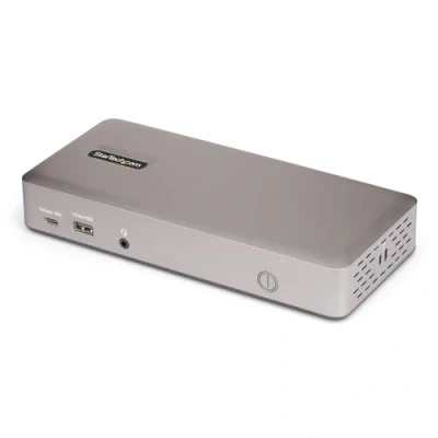 Afbeelding van StarTech.com Triple Monitor USB4 Docking Station, 4K 60Hz HDMI or DisplayPort, 100W Laptop Charging, 2.5GbE, USB C Multi Dock, Driverless Dockingstation / Thunderbolt 4 3 x DP, 1GbE, 2.5GbE 180 Watt