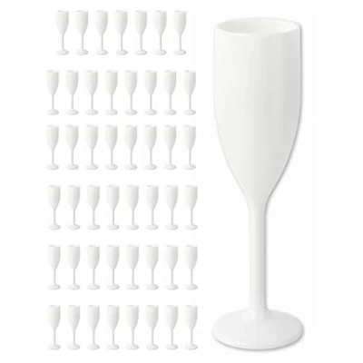 Afbeelding van Schramm® Set van 6, 12, 24 of 48 herbruikbare champagneglazen in wit naar keuze 160 ml