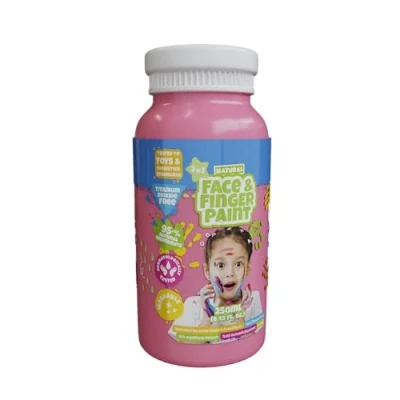 Afbeelding van Natural Face &amp; Fingerpaint Fles Roze, 250ml