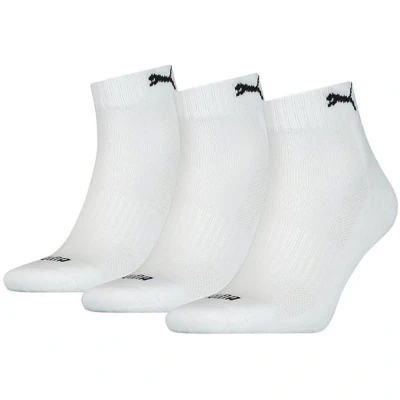 Afbeelding van Uniseks quartersokken (set van 3 paar), Wit, Maat 43 46 PUMA
