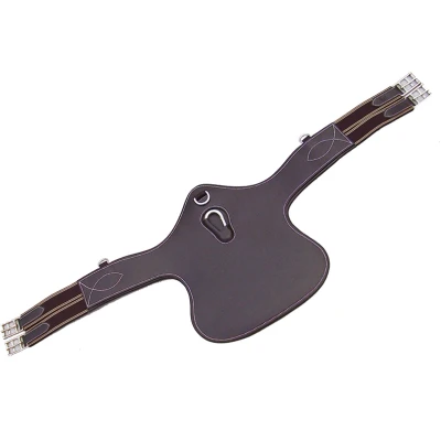 Image de Horka Sangle Protection de Ventre Cuir Marron/argent 115cm